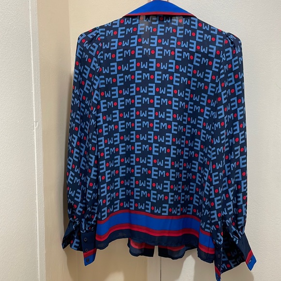 Blue and Red Blouse. Eva Mendes Collection at New York & Company. Size XS - Picture 3 of 4